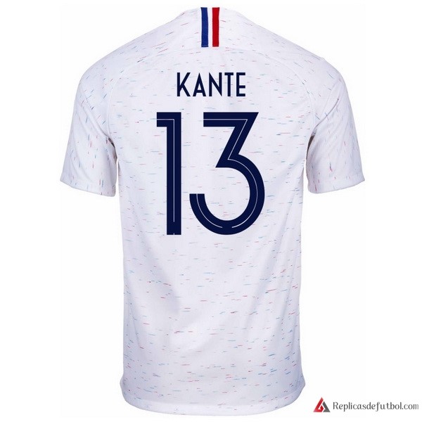 Camiseta Seleccion Francia Segunda equipación Kante 2018 Blanco